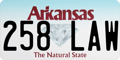 AR license plate 258LAW