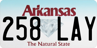 AR license plate 258LAY