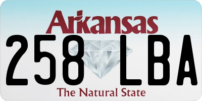 AR license plate 258LBA