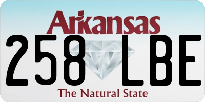 AR license plate 258LBE