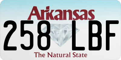 AR license plate 258LBF