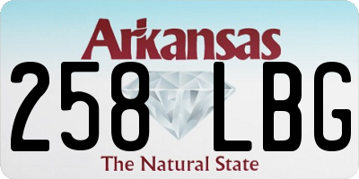 AR license plate 258LBG