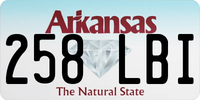 AR license plate 258LBI
