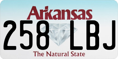 AR license plate 258LBJ