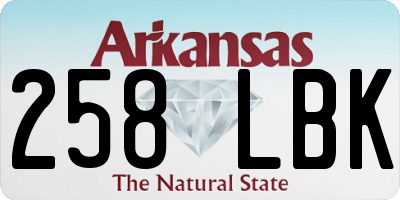 AR license plate 258LBK