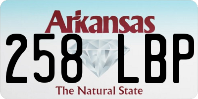 AR license plate 258LBP