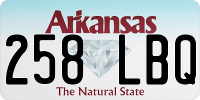 AR license plate 258LBQ