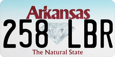 AR license plate 258LBR