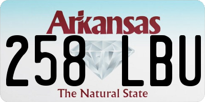 AR license plate 258LBU