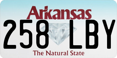 AR license plate 258LBY