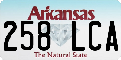 AR license plate 258LCA