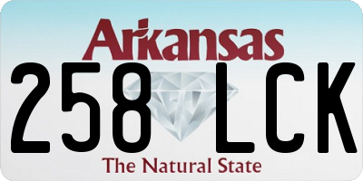 AR license plate 258LCK