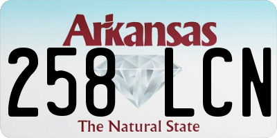 AR license plate 258LCN