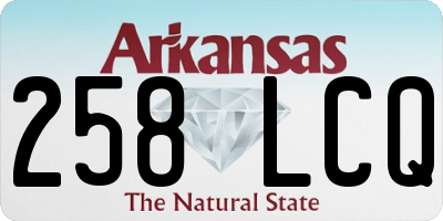 AR license plate 258LCQ