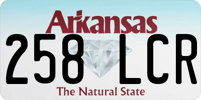 AR license plate 258LCR