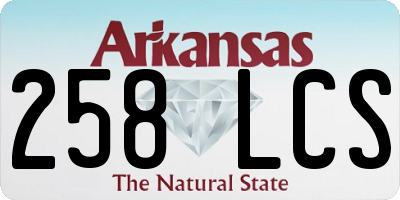 AR license plate 258LCS