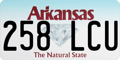 AR license plate 258LCU