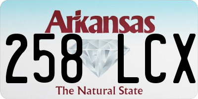 AR license plate 258LCX