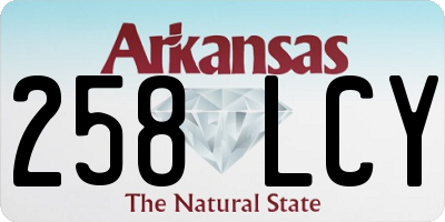 AR license plate 258LCY