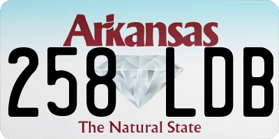 AR license plate 258LDB