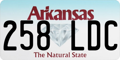 AR license plate 258LDC