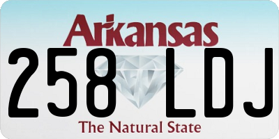 AR license plate 258LDJ