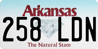 AR license plate 258LDN