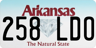 AR license plate 258LDO