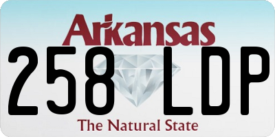 AR license plate 258LDP