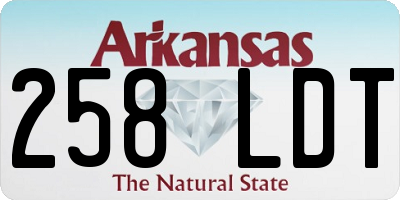 AR license plate 258LDT