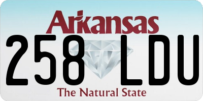 AR license plate 258LDU