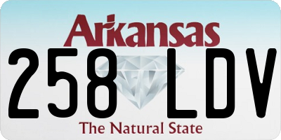 AR license plate 258LDV