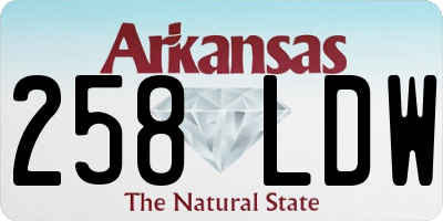 AR license plate 258LDW
