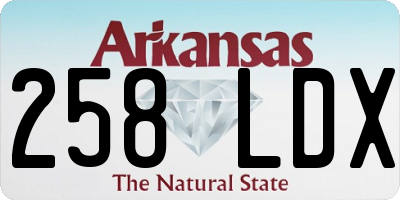 AR license plate 258LDX