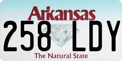 AR license plate 258LDY