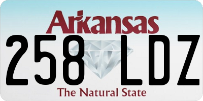 AR license plate 258LDZ