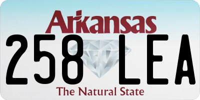 AR license plate 258LEA