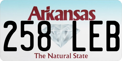 AR license plate 258LEB