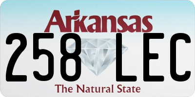 AR license plate 258LEC