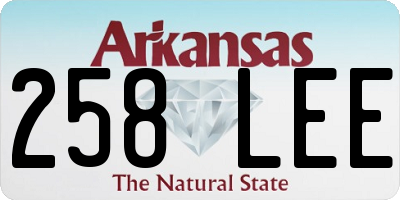 AR license plate 258LEE