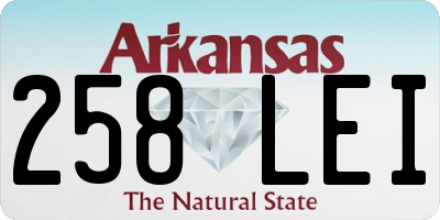 AR license plate 258LEI