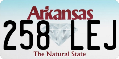 AR license plate 258LEJ