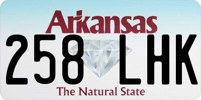AR license plate 258LHK