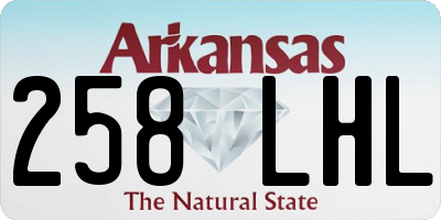 AR license plate 258LHL