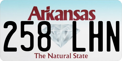 AR license plate 258LHN