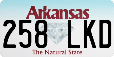 AR license plate 258LKD
