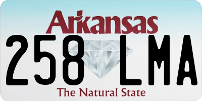 AR license plate 258LMA