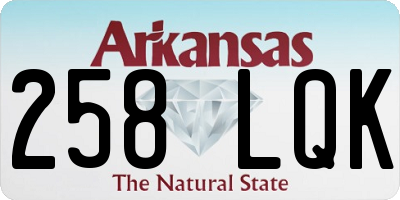 AR license plate 258LQK