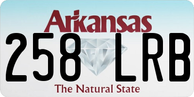 AR license plate 258LRB