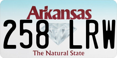 AR license plate 258LRW